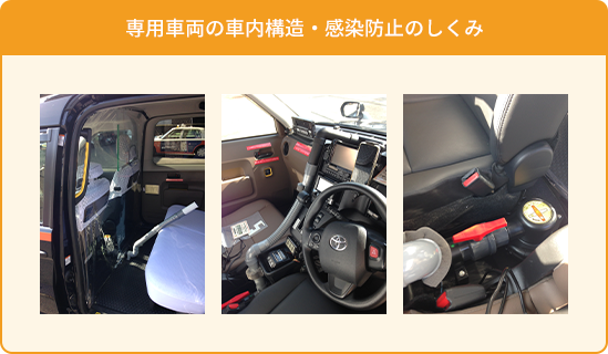 専用車両の車内構造・感染防止のしくみ